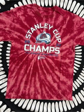 Custom Reverse Dyed Colorado Avalanche T-Shirt